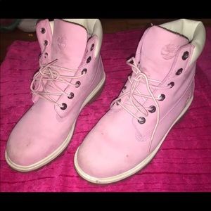 Size 7 pink timberlands fit larger